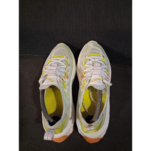 Sorel Women's Kinetic Breakthru Tech Sneaker Yellow White Size 8 Running Shoes - Picture 5 of 8